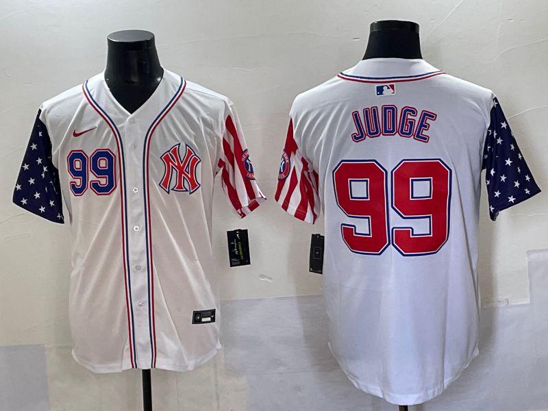 Men New York Yankees #99 Judge White a generation of national flags Jointly Name 2025 Nike MLB Jersey style 4